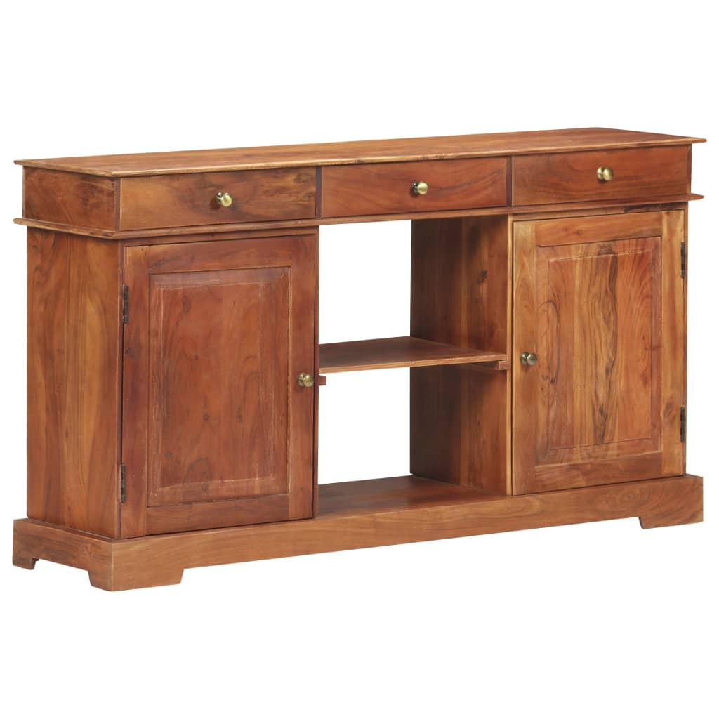 vidaXL Sideboard 135x35x75 cm Solid Acacia Wood