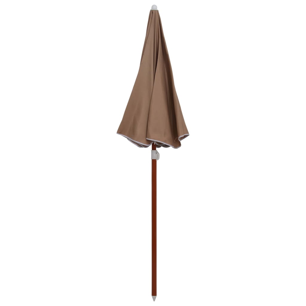 vidaXL Garden Parasol with Steel Pole 180 cm Taupe