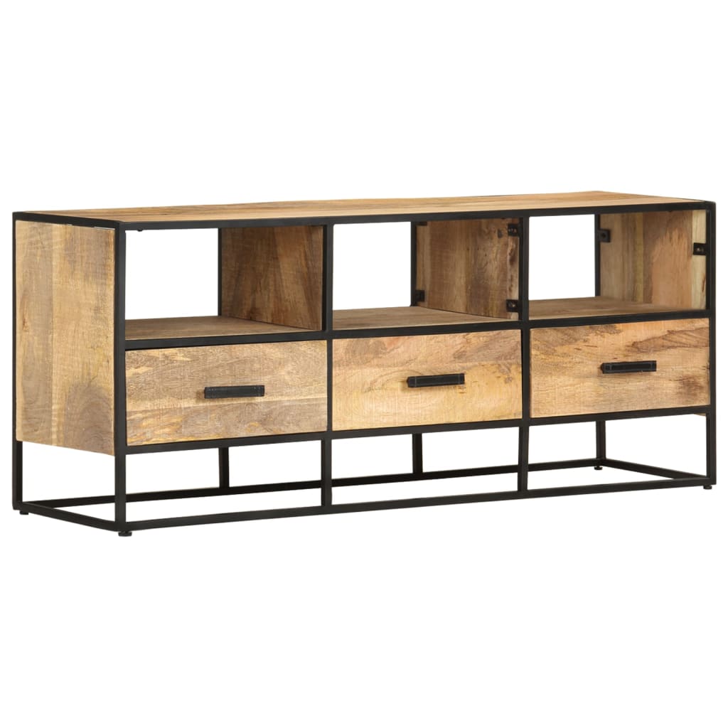 vidaXL TV Cabinet 110x30x45 cm Rough Mango Wood