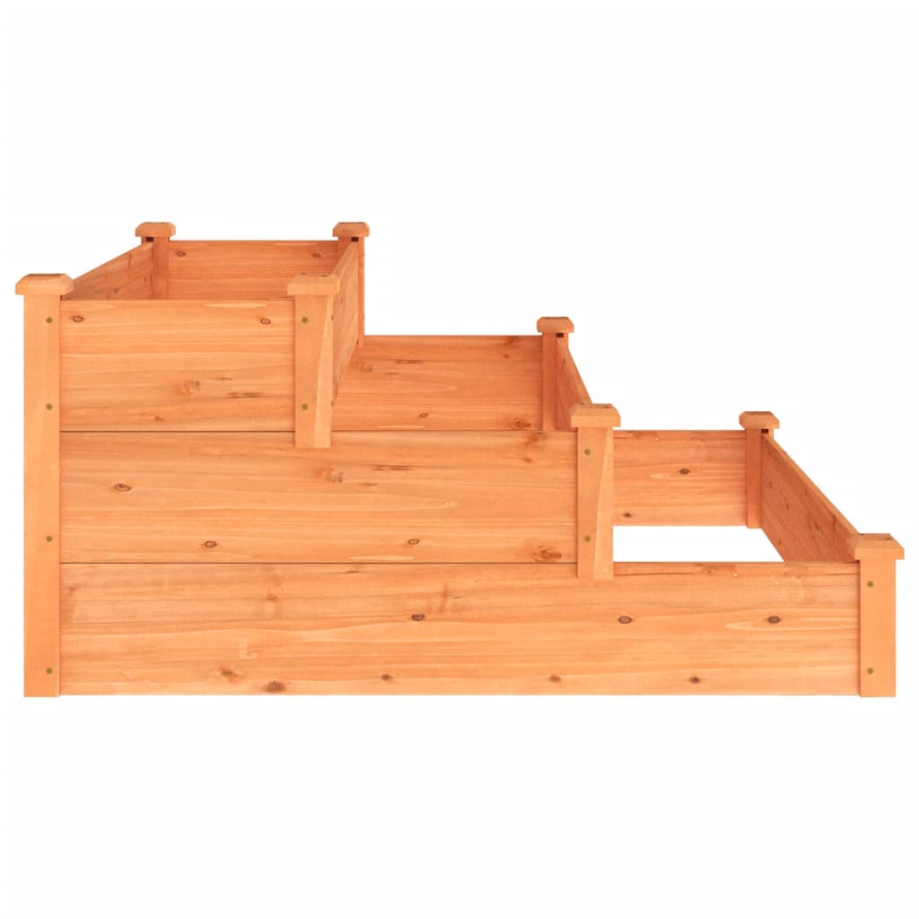 vidaXL Garden Raised Bed Brown 120x120x56 cm Solid Wood Fir