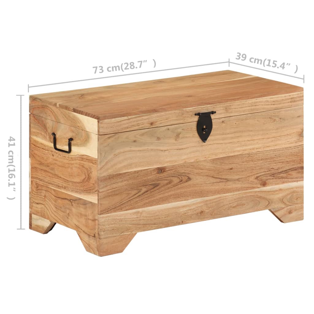 vidaXL Storage Chest Solid Acacia Wood