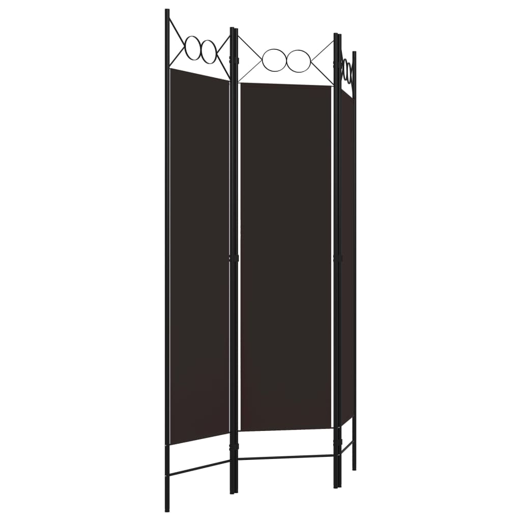 vidaXL 3-Panel Room Divider Brown 120x180 cm