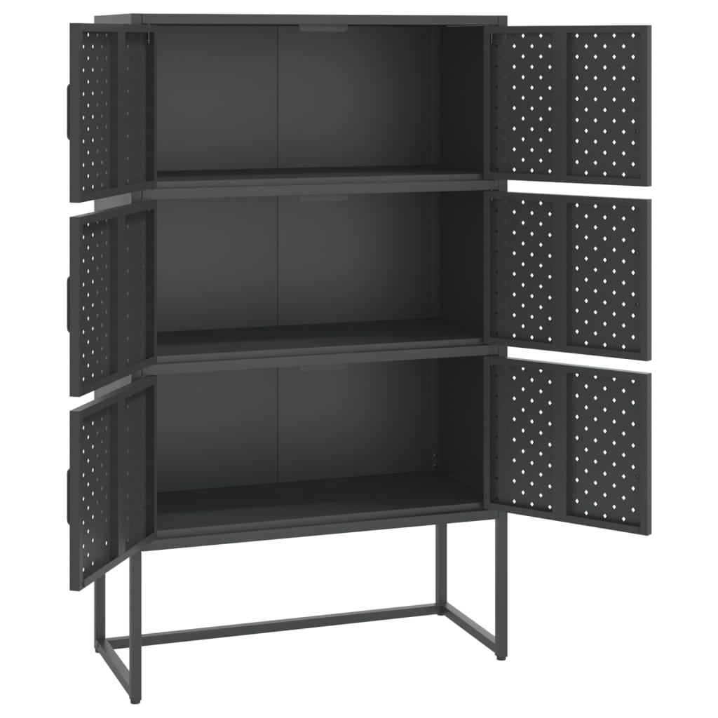 vidaXL Highboard Anthracite 80x35x135 cm Steel