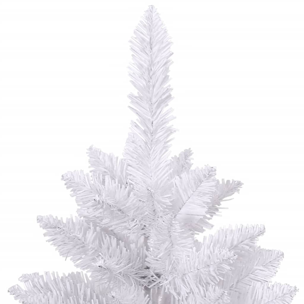 vidaXL Artificial Hinged Christmas Tree with Stand White 210 cm