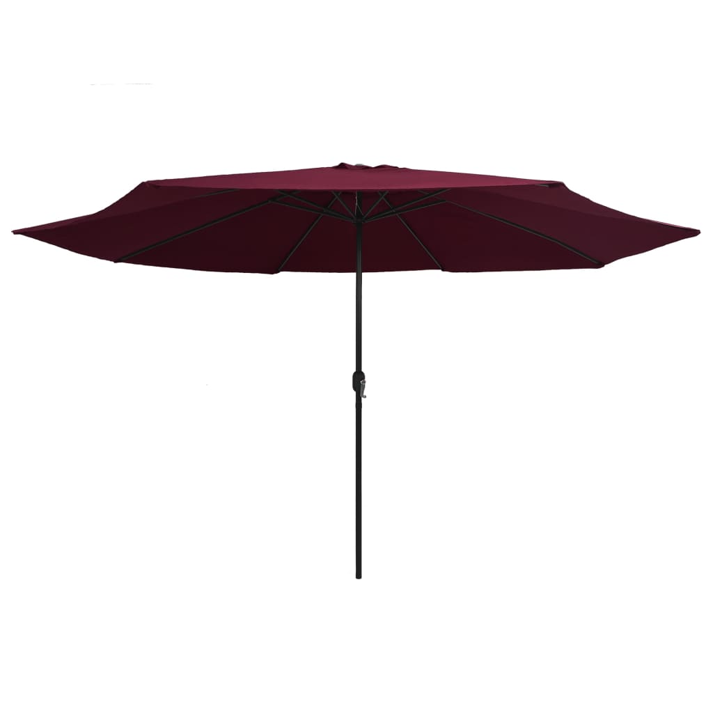 vidaXL Garden Parasol with Metal Pole 390 cm Bordeaux Red