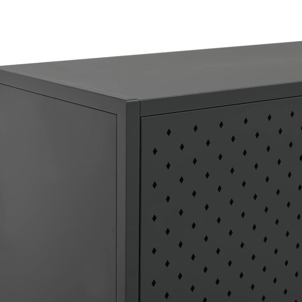 vidaXL Highboard Anthracite 80x35x135 cm Steel