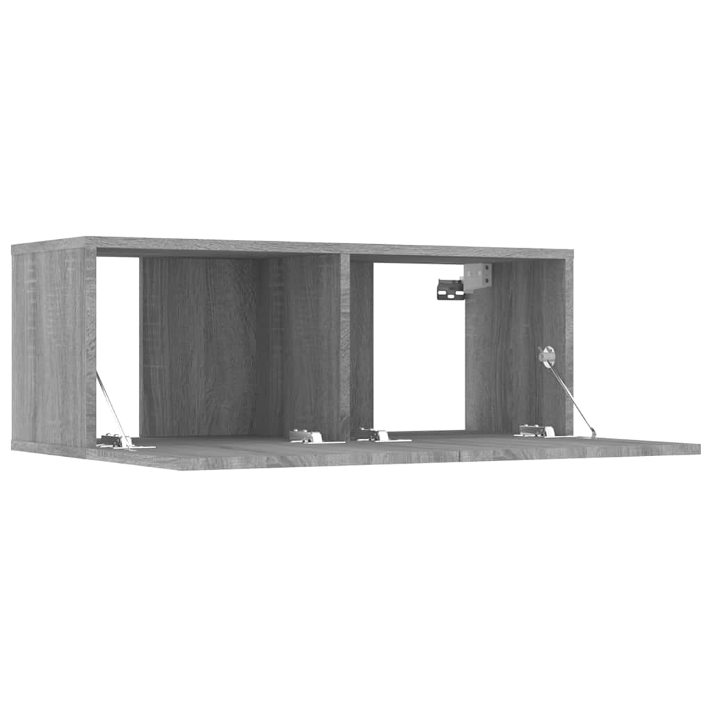 vidaXL TV Cabinets 2 pcs Grey Sonoma 80x30x30 cm Engineered Wood