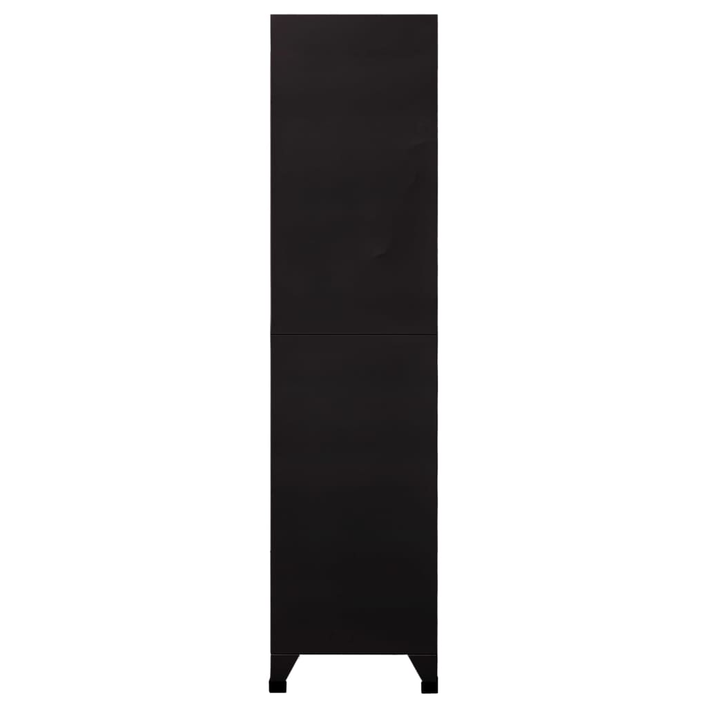 vidaXL Locker Cabinet Black 90x45x180 cm Steel