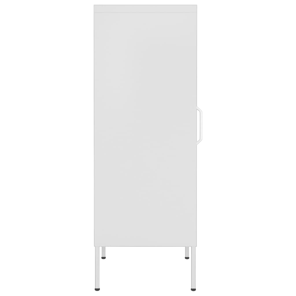 vidaXL Storage Cabinet White 42.5x35x101.5 cm Steel