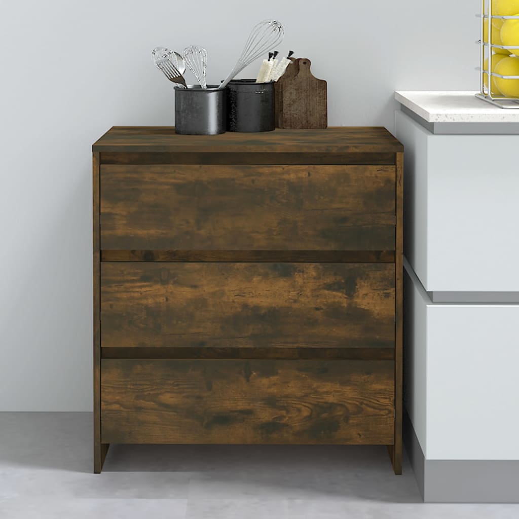 vidaXL Sideboard Smoked Oak 70x41x75 cm Engineered Wood