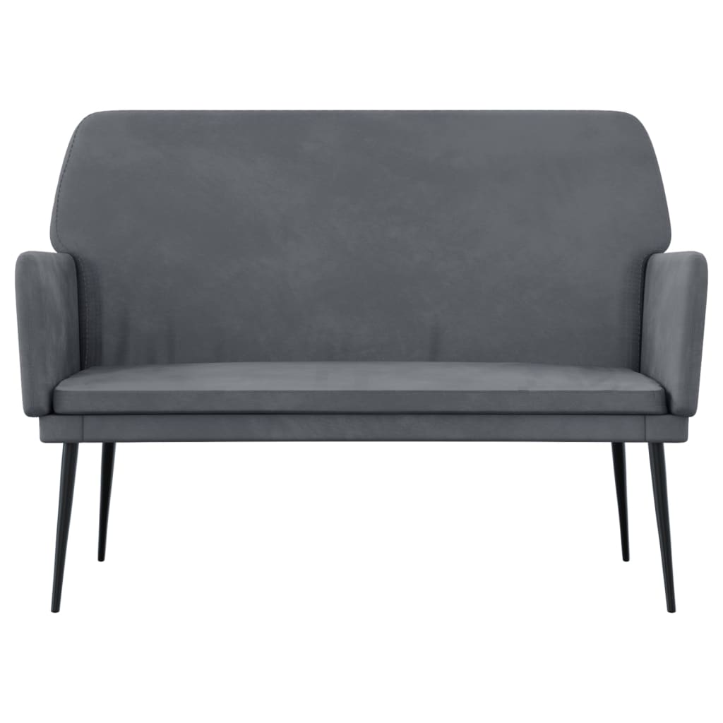 vidaXL Bench Dark Grey 108x79x79 cm Velvet