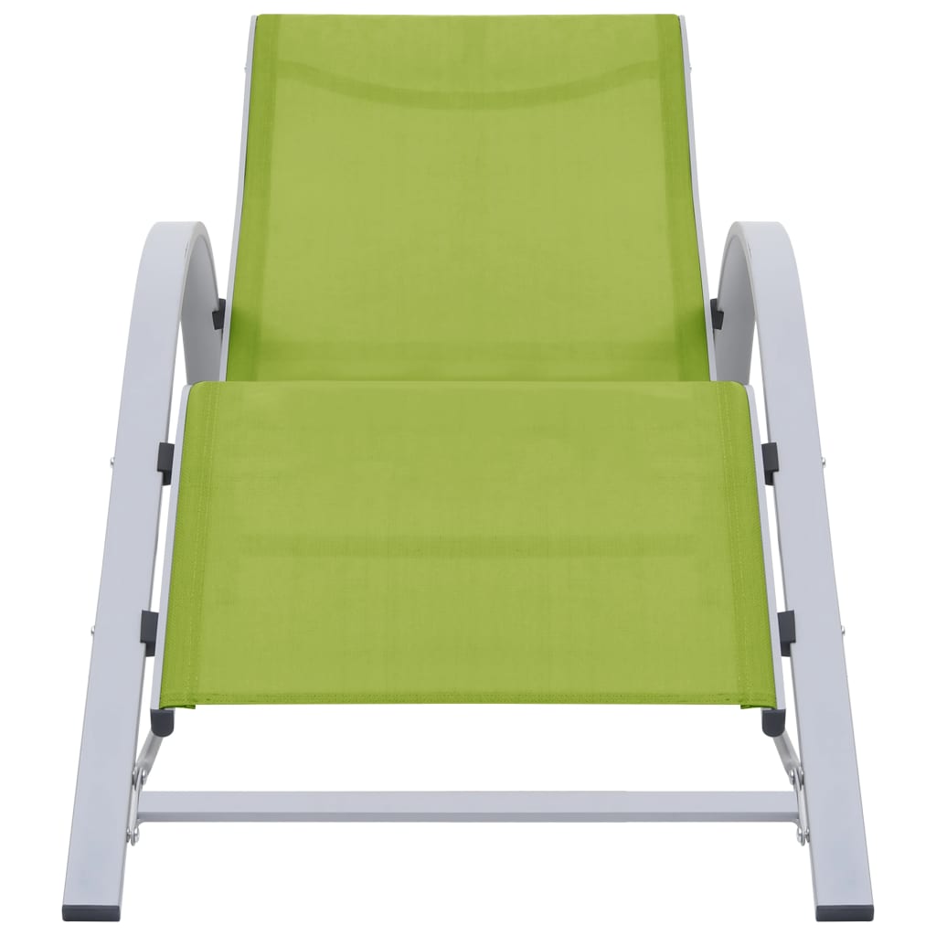 vidaXL Sunlounger Textilene and Aluminium Green