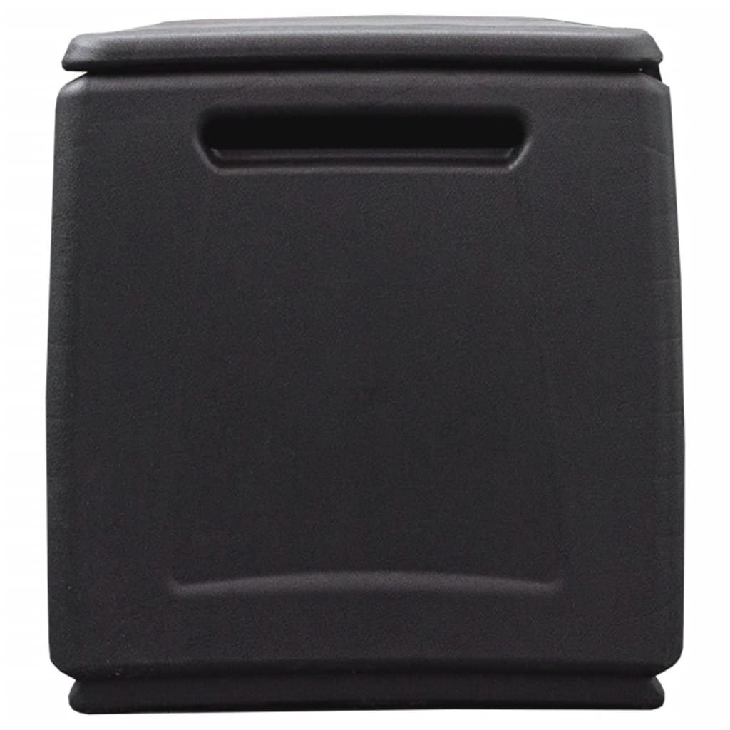 vidaXL Garden Storage Box 54x53x57 cm 130 L Dark Grey and Black