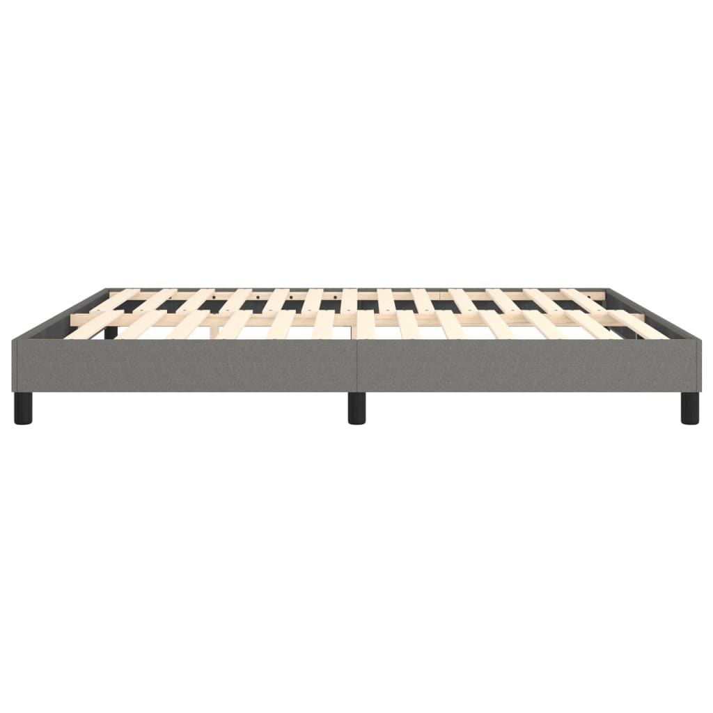 vidaXL Box Spring Bed Frame Dark Grey 183x213cm California King Fabric