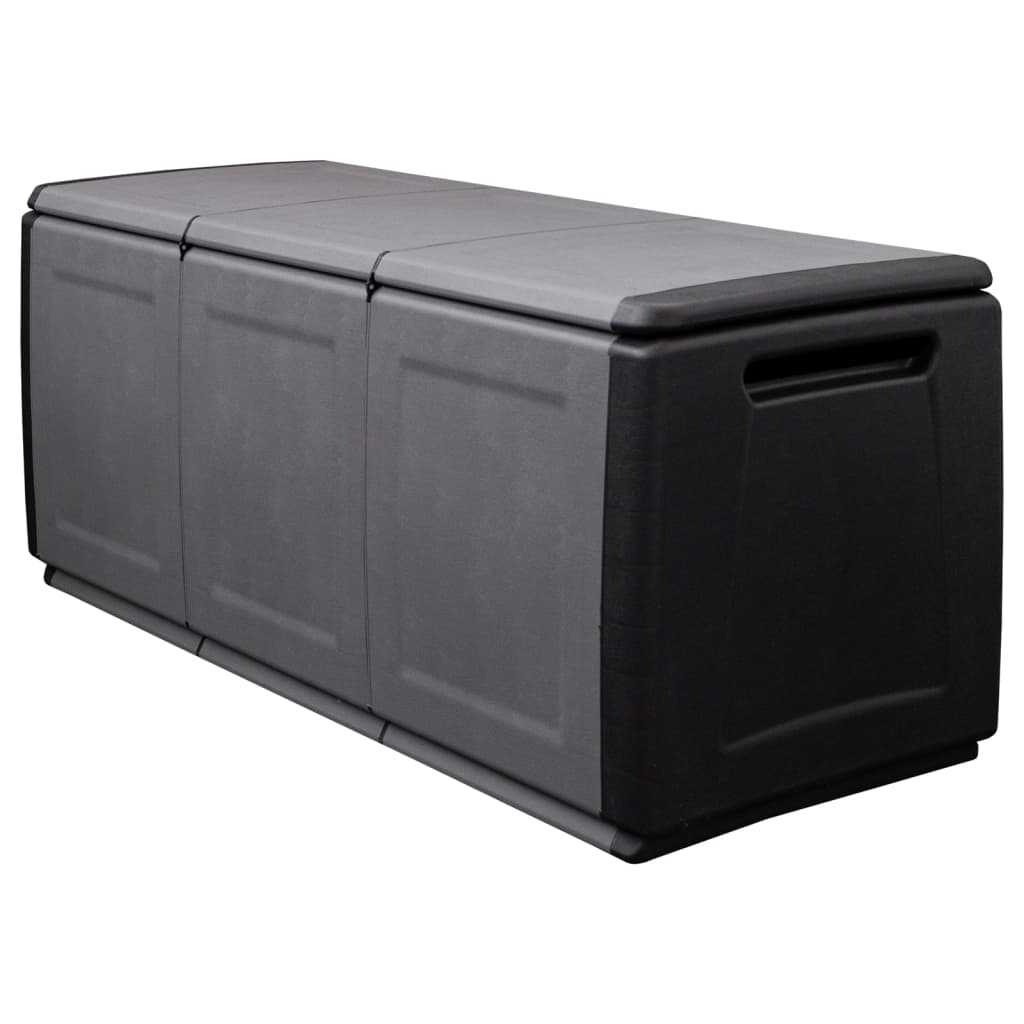 vidaXL Garden Storage Box 138x53x57 cm 330 L Dark Grey and Black