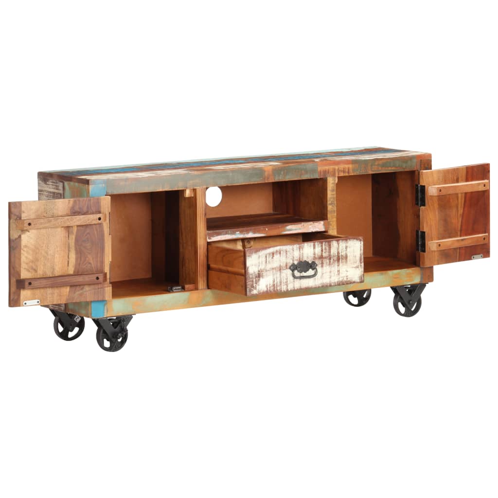 vidaXL TV Cabinet 120x30x50 cm Solid Reclaimed Wood