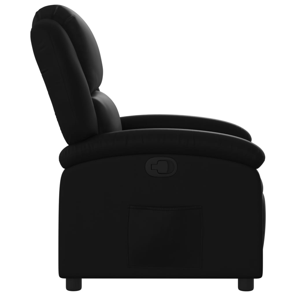 vidaXL Recliner Chair Black Faux Leather