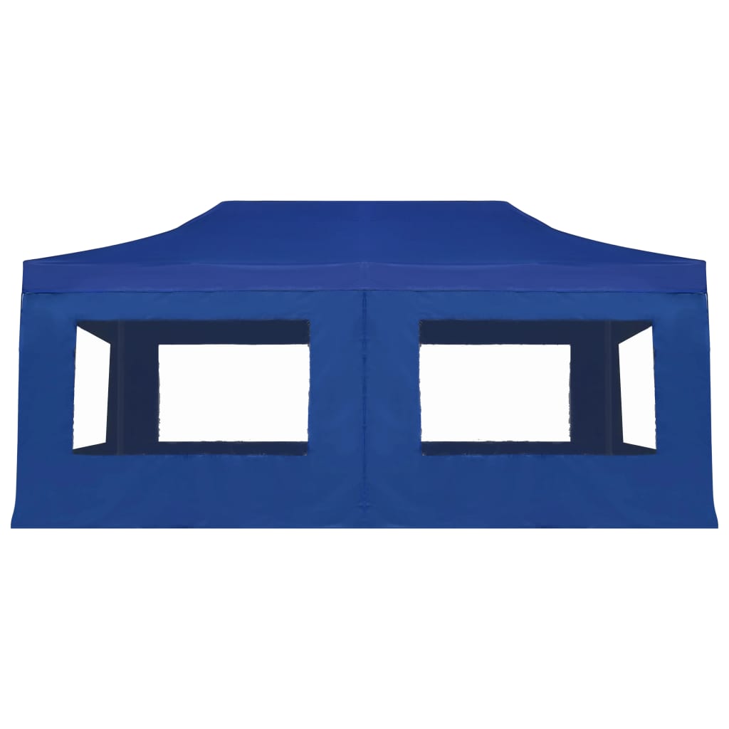 vidaXL Professional Folding Party Tent with Walls Aluminium 6x3 m Blue