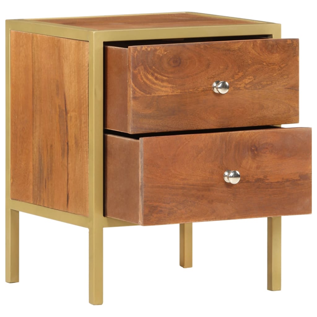 vidaXL Bedside Cabinet 40x35x50 cm Solid Mango Wood