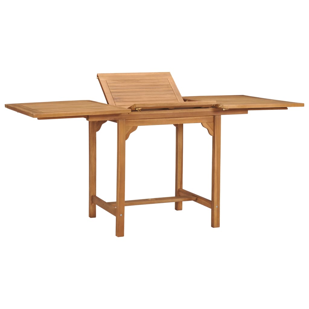 vidaXL Extending Garden Table (110-160)x80x75cm Solid Teak Wood