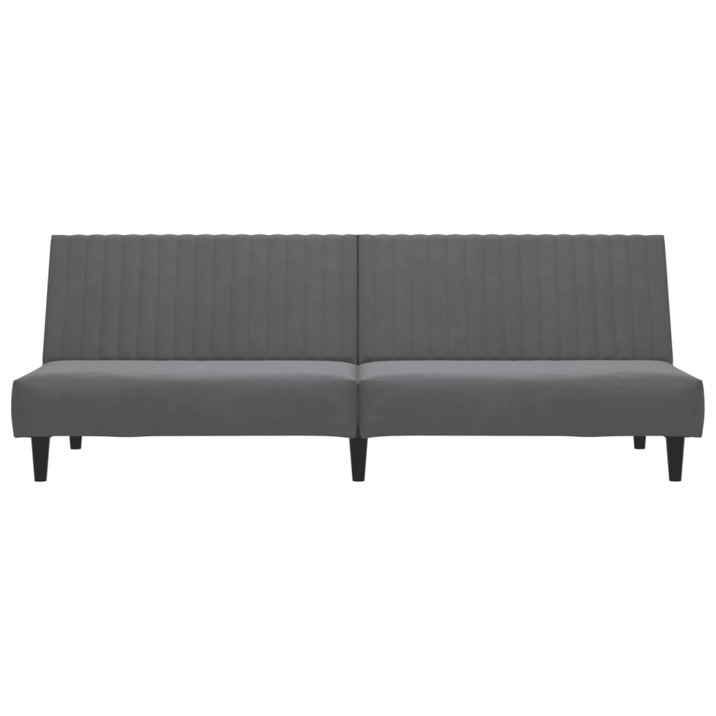 vidaXL 2-Seater Sofa Bed Dark Grey Velvet