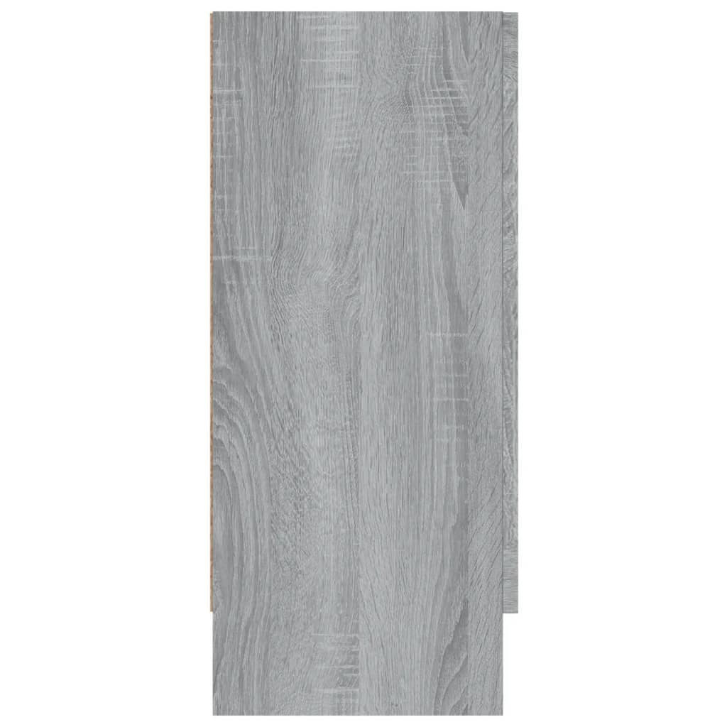 vidaXL Vitrine Cabinet Grey Sonoma 120x30.5x70 cm Engineered Wood