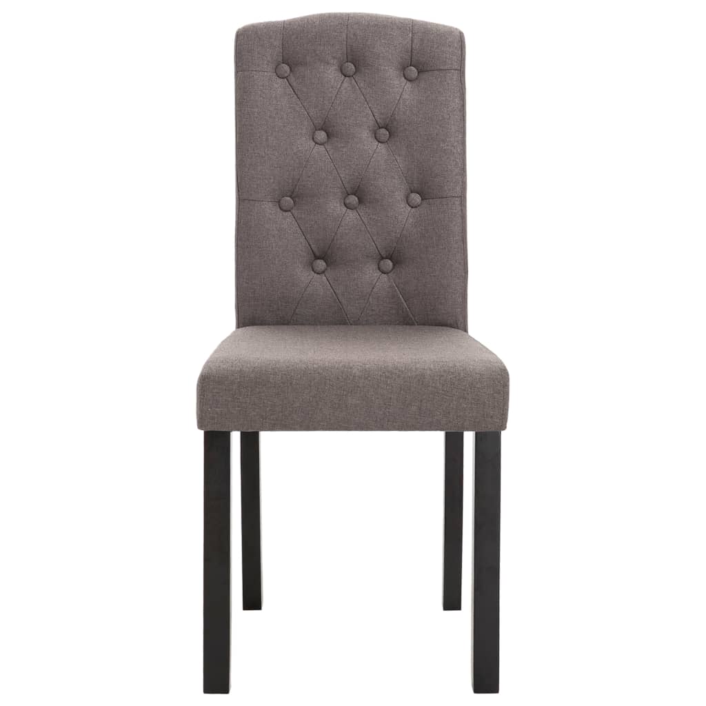 vidaXL Dining Chairs 4 pcs Taupe Fabric