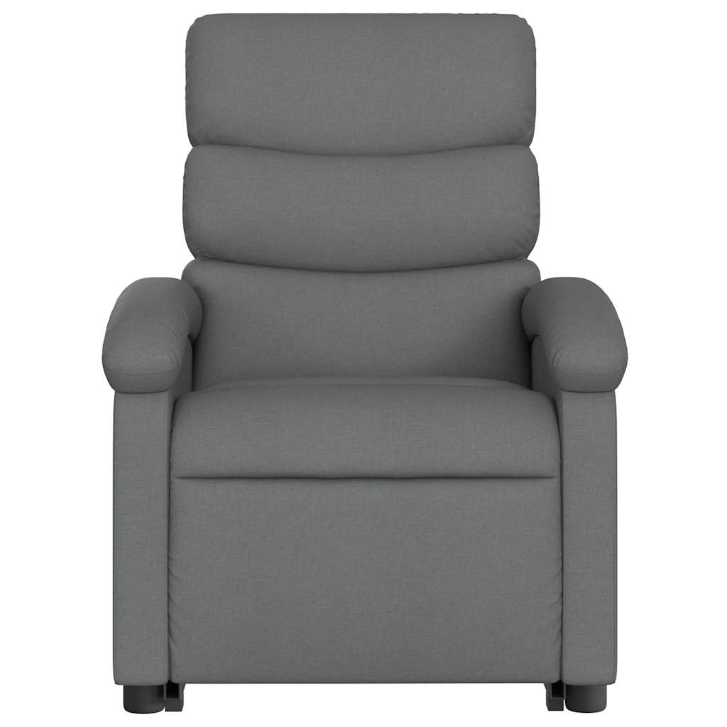 vidaXL Stand up Recliner Chair Dark Grey Fabric