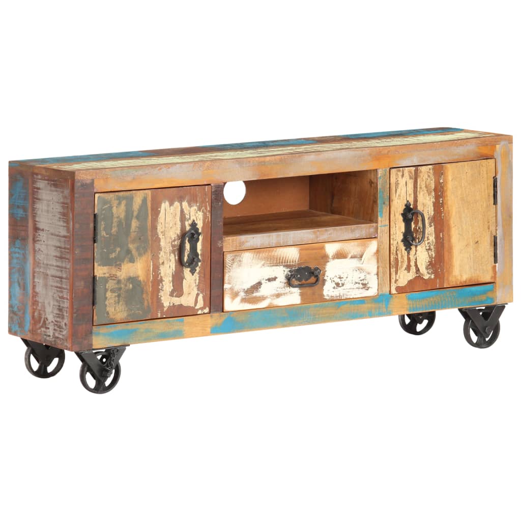 vidaXL TV Cabinet 120x30x50 cm Solid Reclaimed Wood
