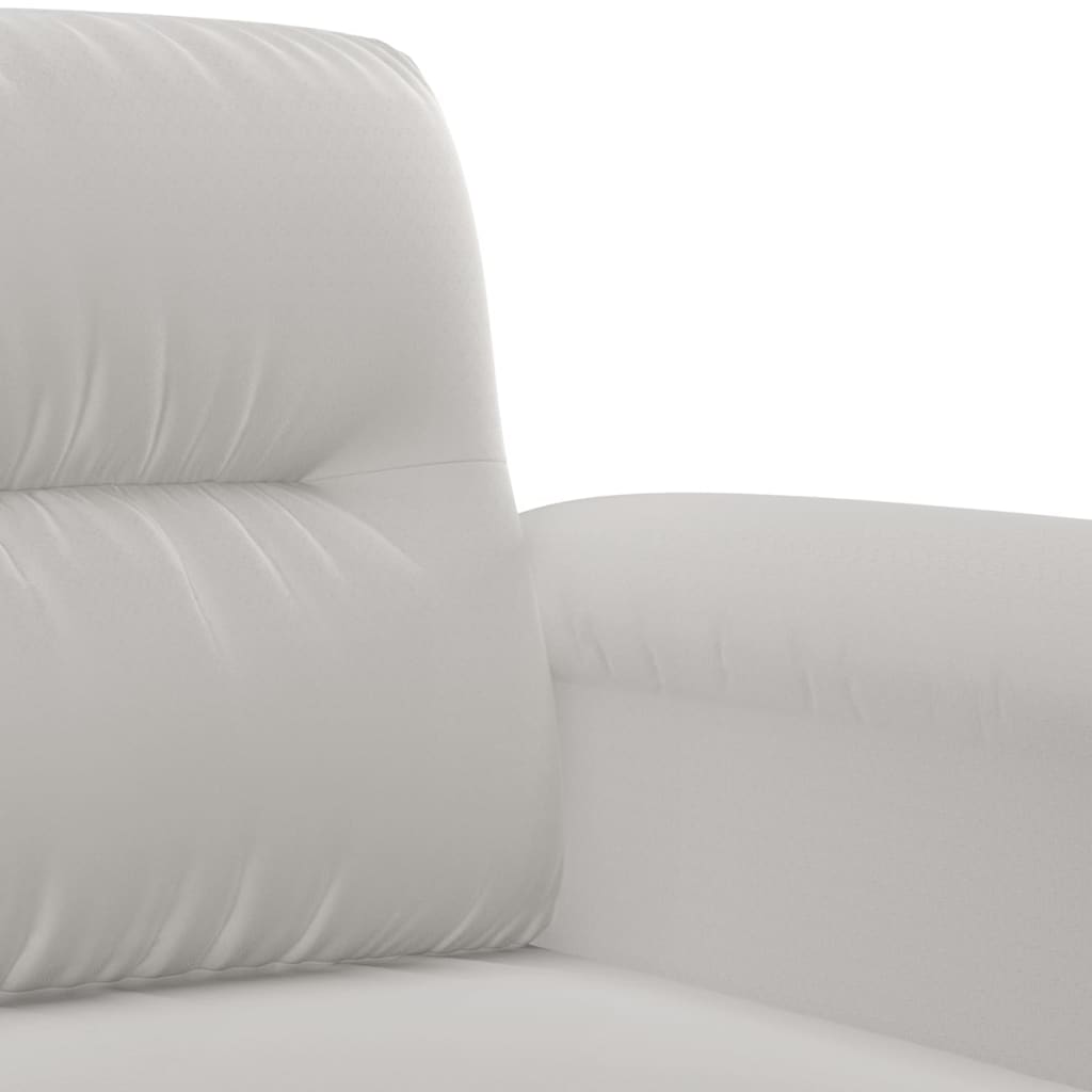 vidaXL 2-Seater Sofa Light Grey 140 cm Microfibre Fabric