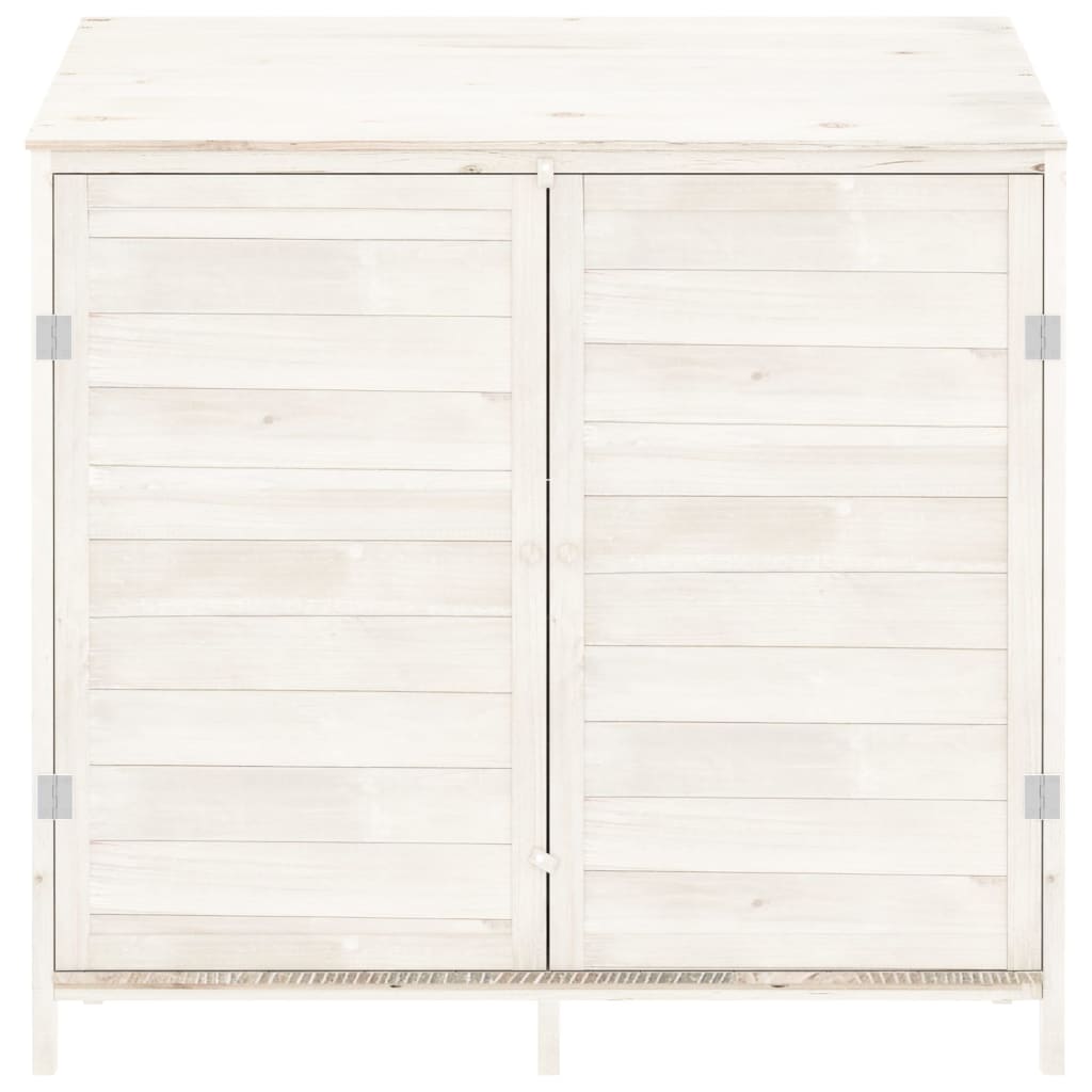 vidaXL Garden Shed White 102x52x112 cm Solid Wood Fir