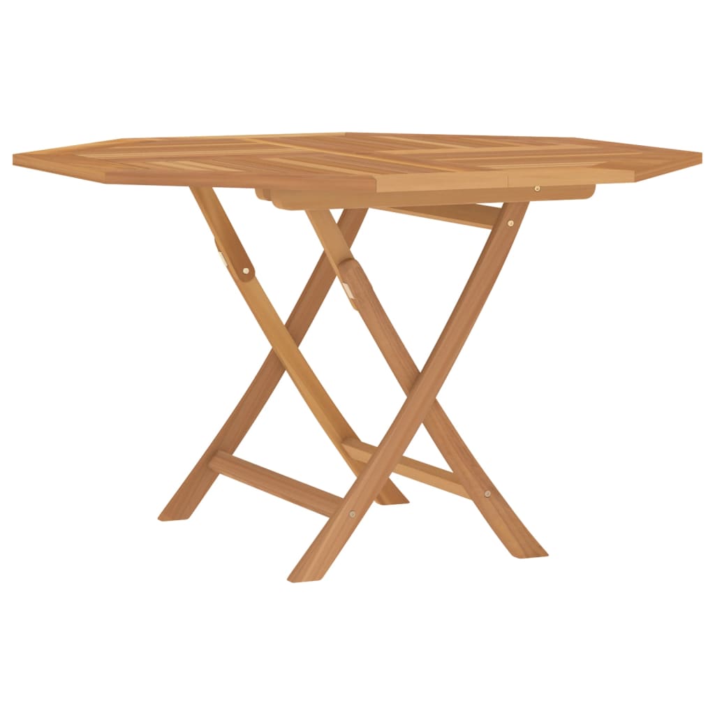 vidaXL Folding Garden Table 110x110x75 cm Solid Wood Teak