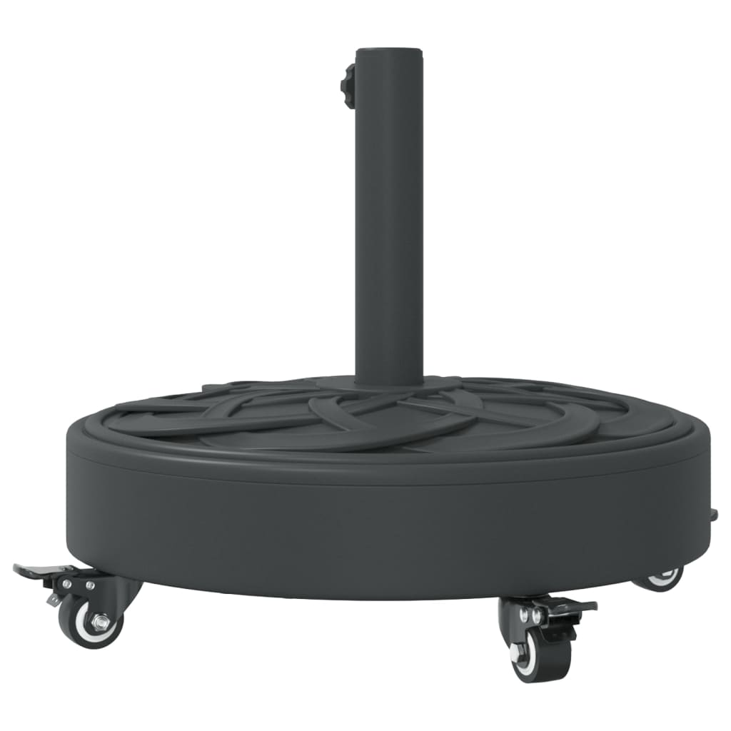 vidaXL Parasol Base with Wheels for Ø38 / 48 mm Poles 27 kg Round