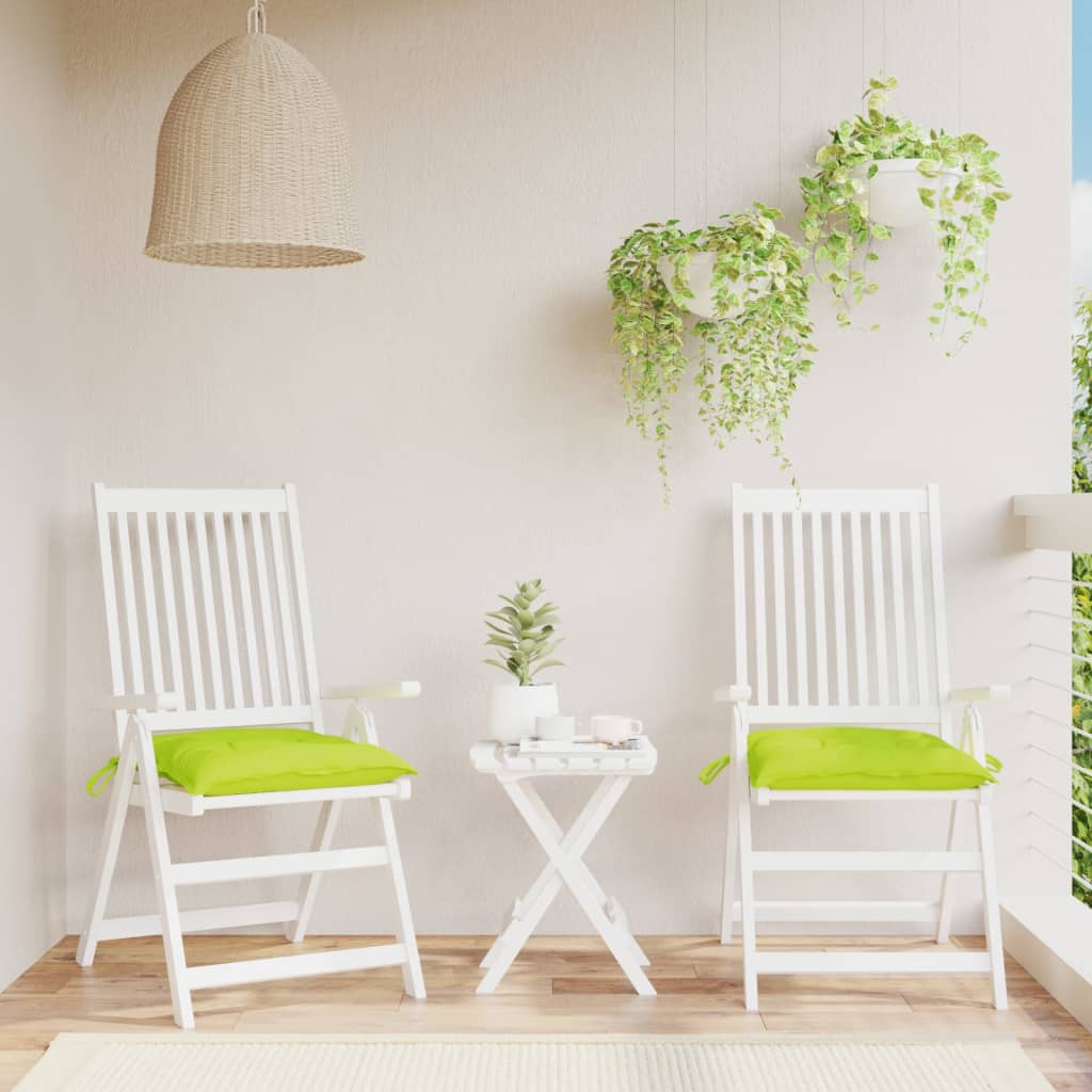 vidaXL Pallet Cushions 2pcs Bright Green 50x50x7 cm Oxford Fabric