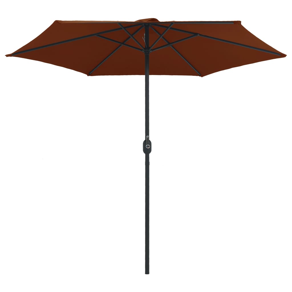 vidaXL Outdoor Parasol with Aluminium Pole 270x246 cm Terracotta