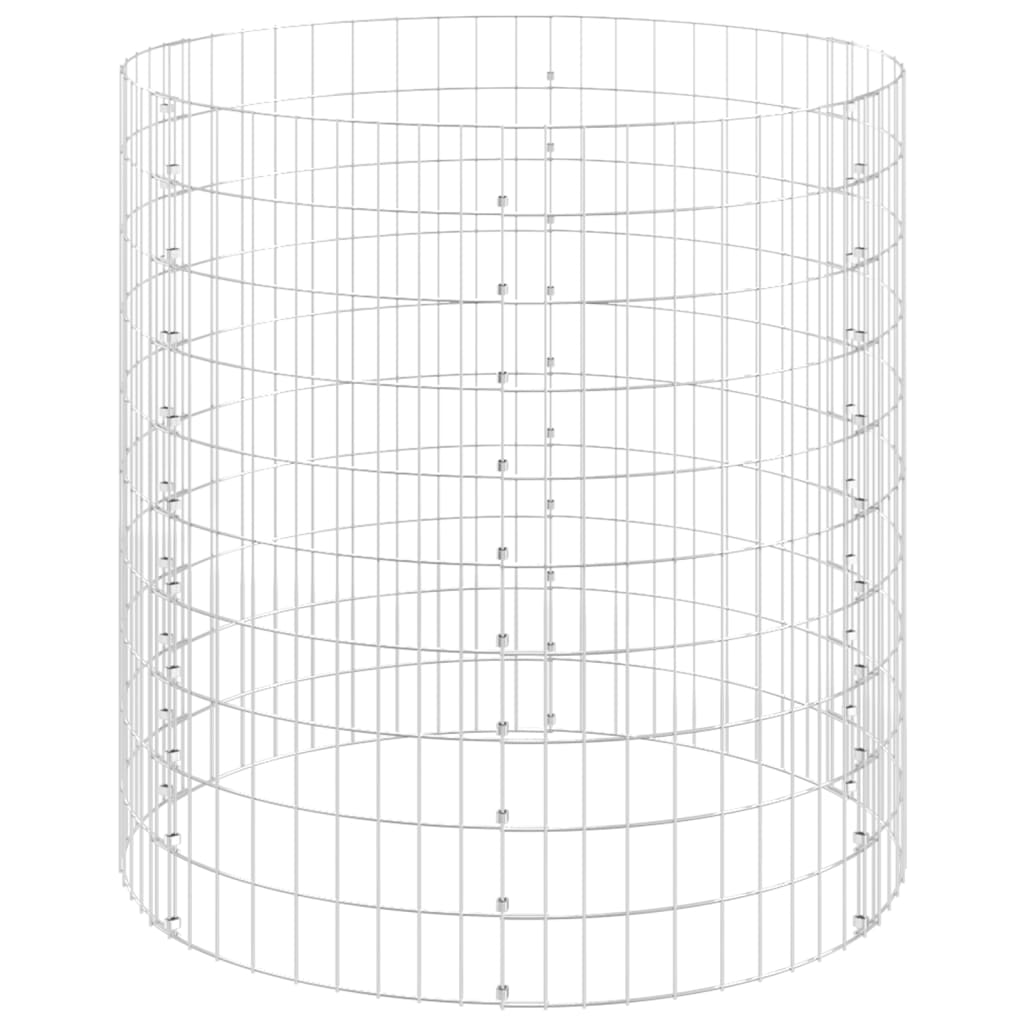 vidaXL Circular Gabion Pole Galvanised Steel Ø100x100 cm