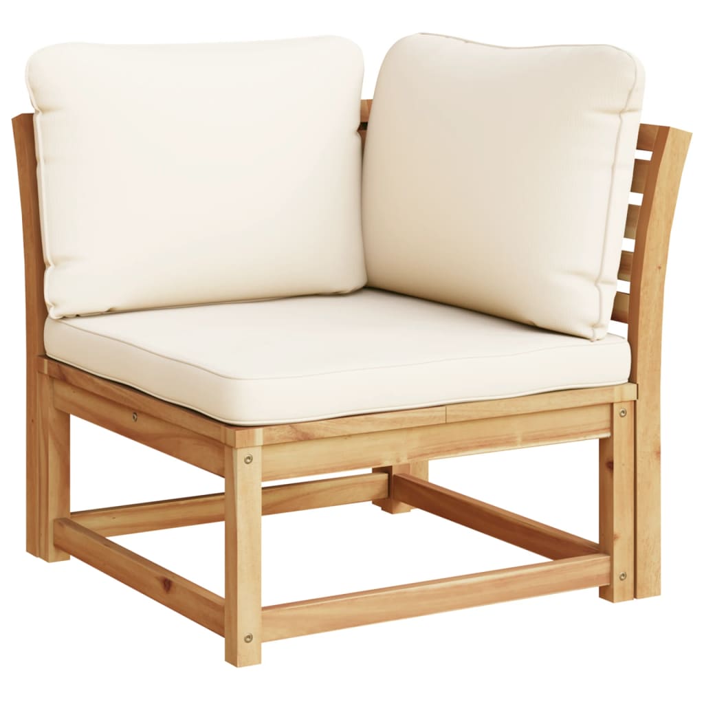 vidaXL Garden Sofa with Cushions 2-Seater Solid Wood Acacia