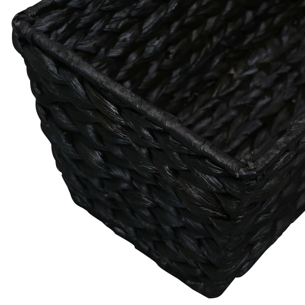 vidaXL Planters 2 pcs Water Hyacinth Black