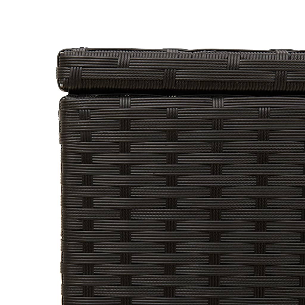 vidaXL Garden Storage Box Black 291L Poly Rattan