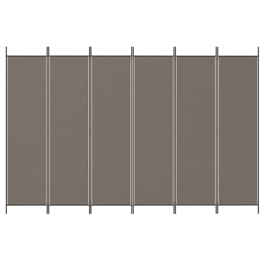 vidaXL 6-Panel Room Divider Anthracite 300x200 cm Fabric