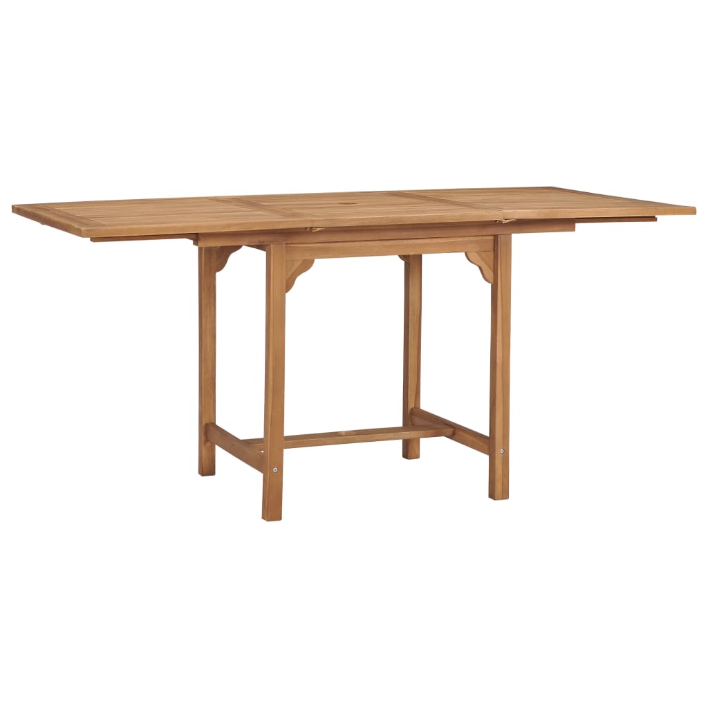 vidaXL Extending Garden Table (110-160)x80x75cm Solid Teak Wood