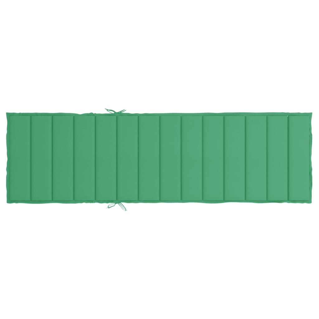 vidaXL Sun Lounger Cushion Green 200x70x3cm Oxford Fabric
