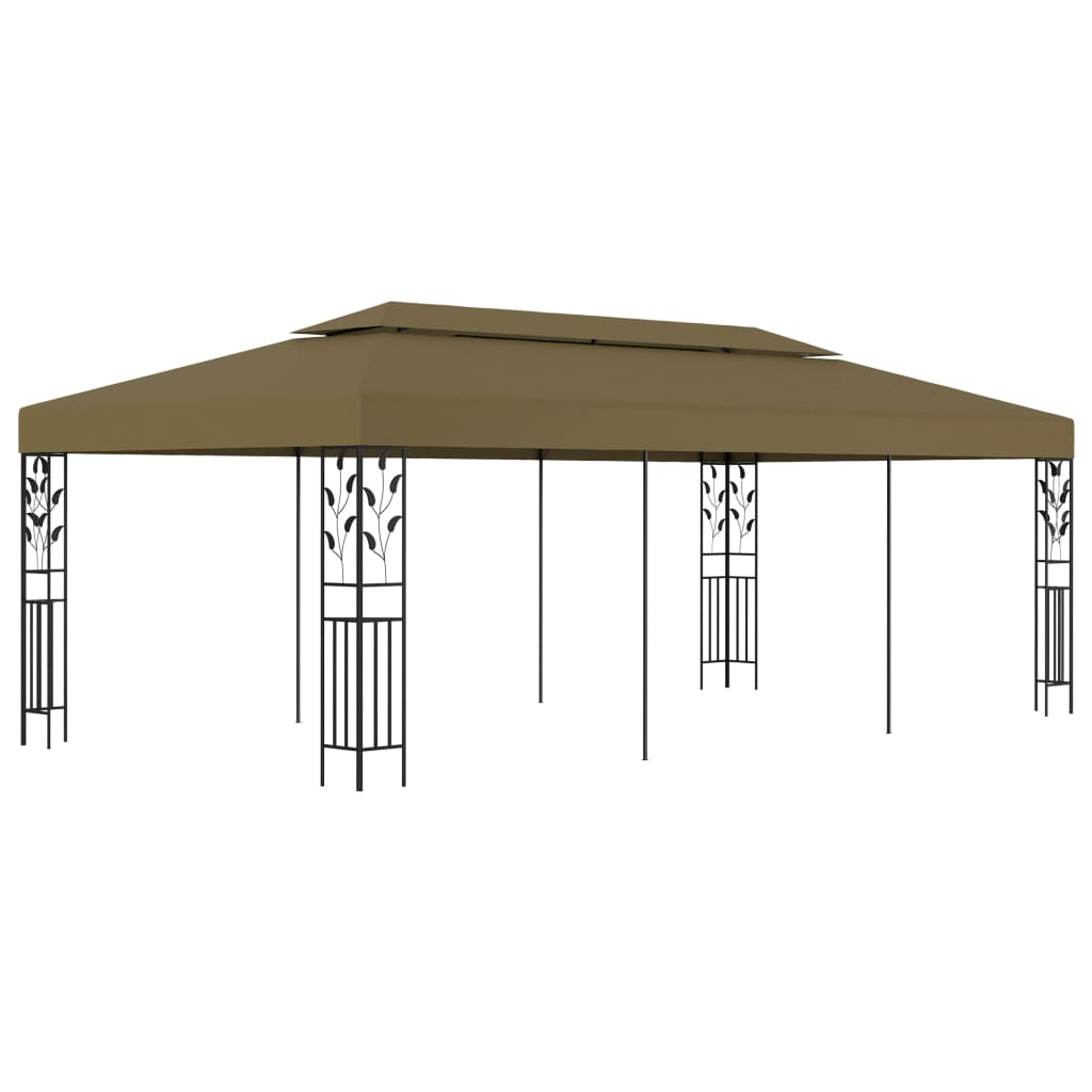 vidaXL Gazebo 6x3 m Taupe 180 g/m²