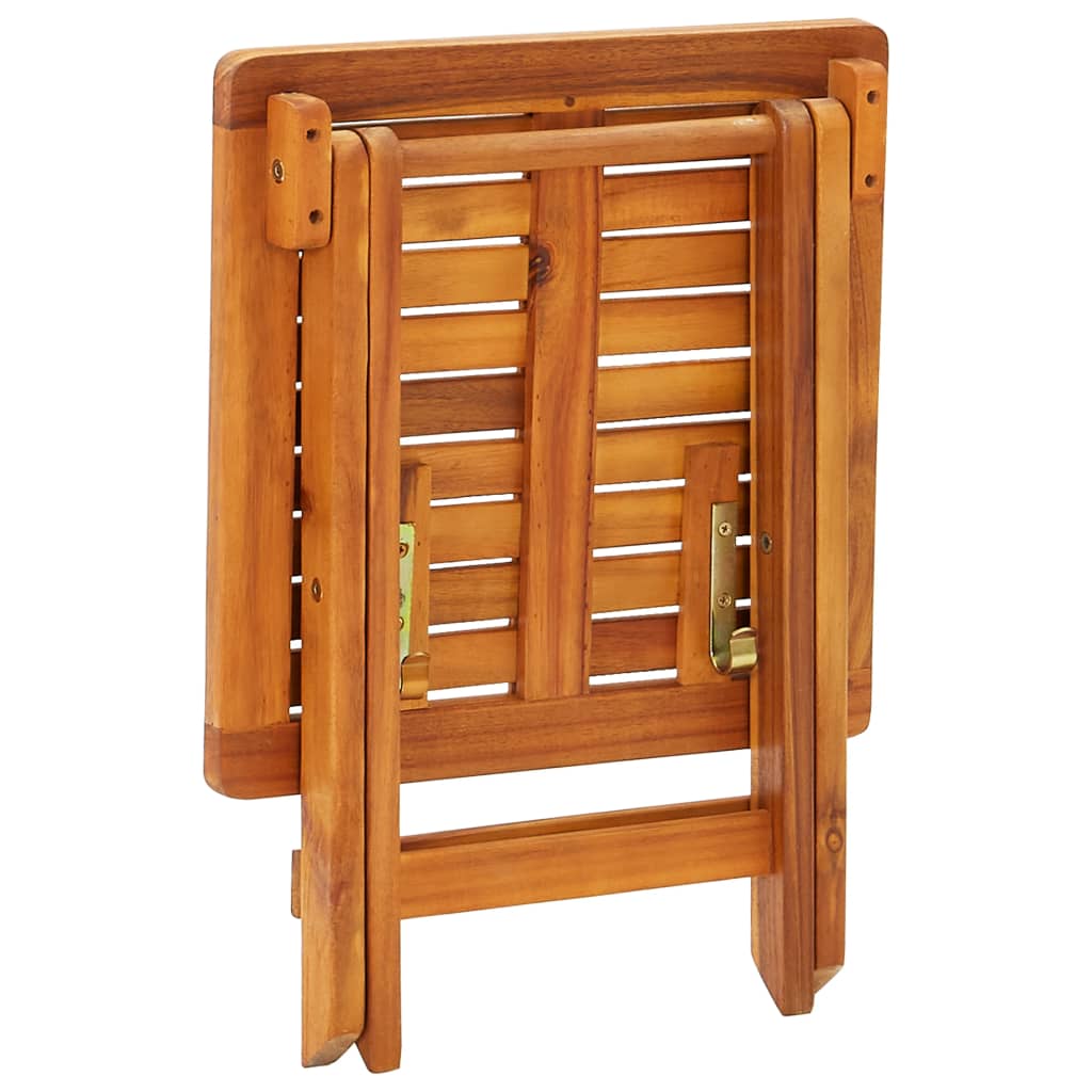 vidaXL Garden Sun Lounger with Table and Cushion Solid Wood Acacia