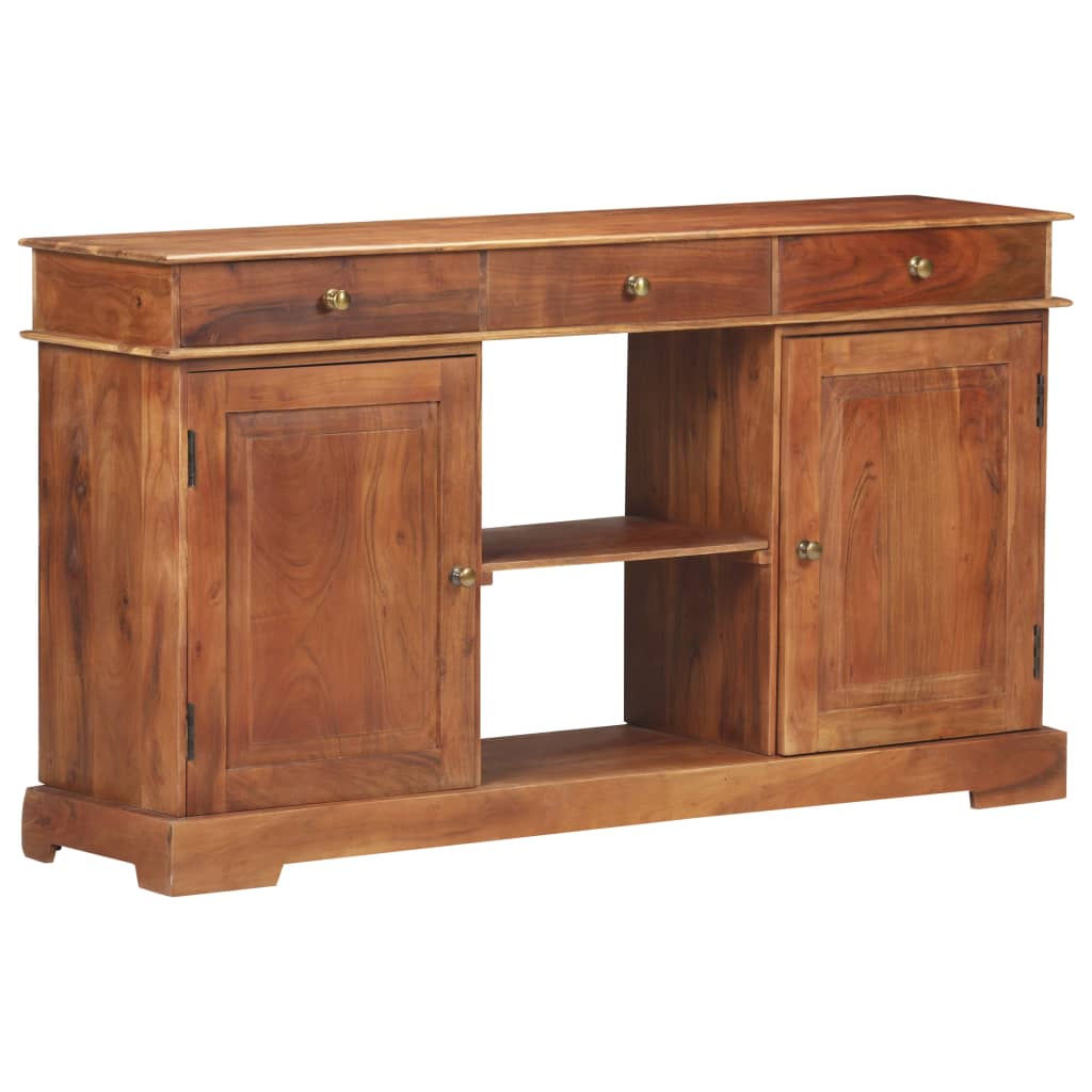 vidaXL Sideboard 135x35x75 cm Solid Acacia Wood