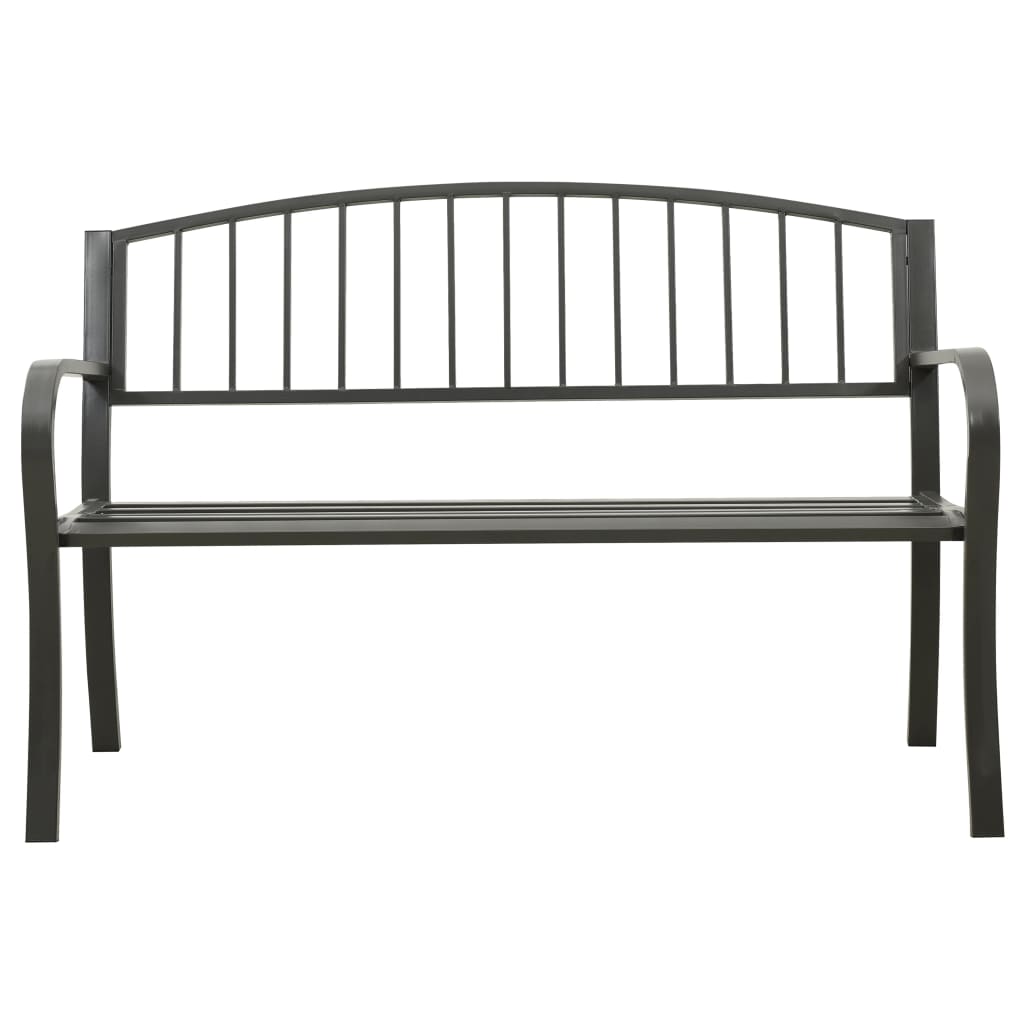 vidaXL Garden Bench Grey 120 cm Steel