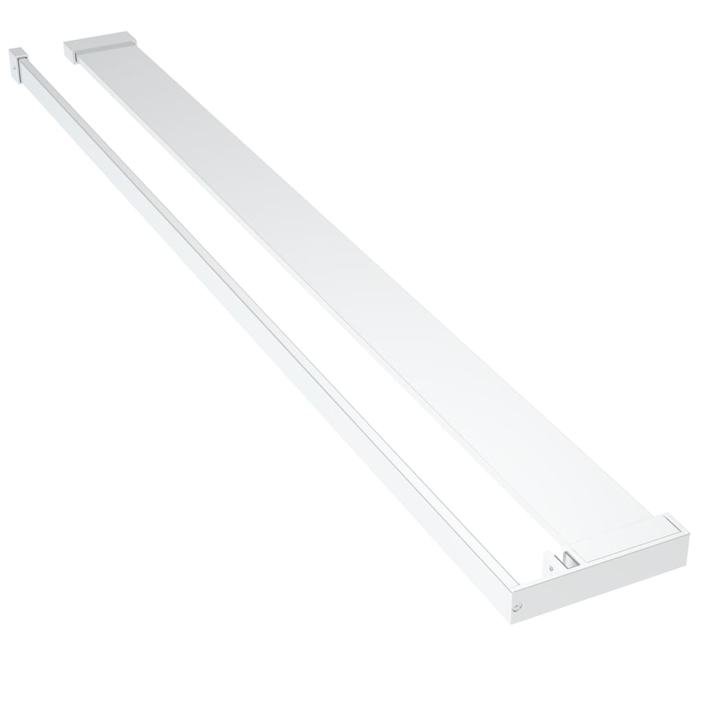 vidaXL Walk-in Shower Wall with Shelf Chrome 80x195 cm ESG Glass&Aluminium