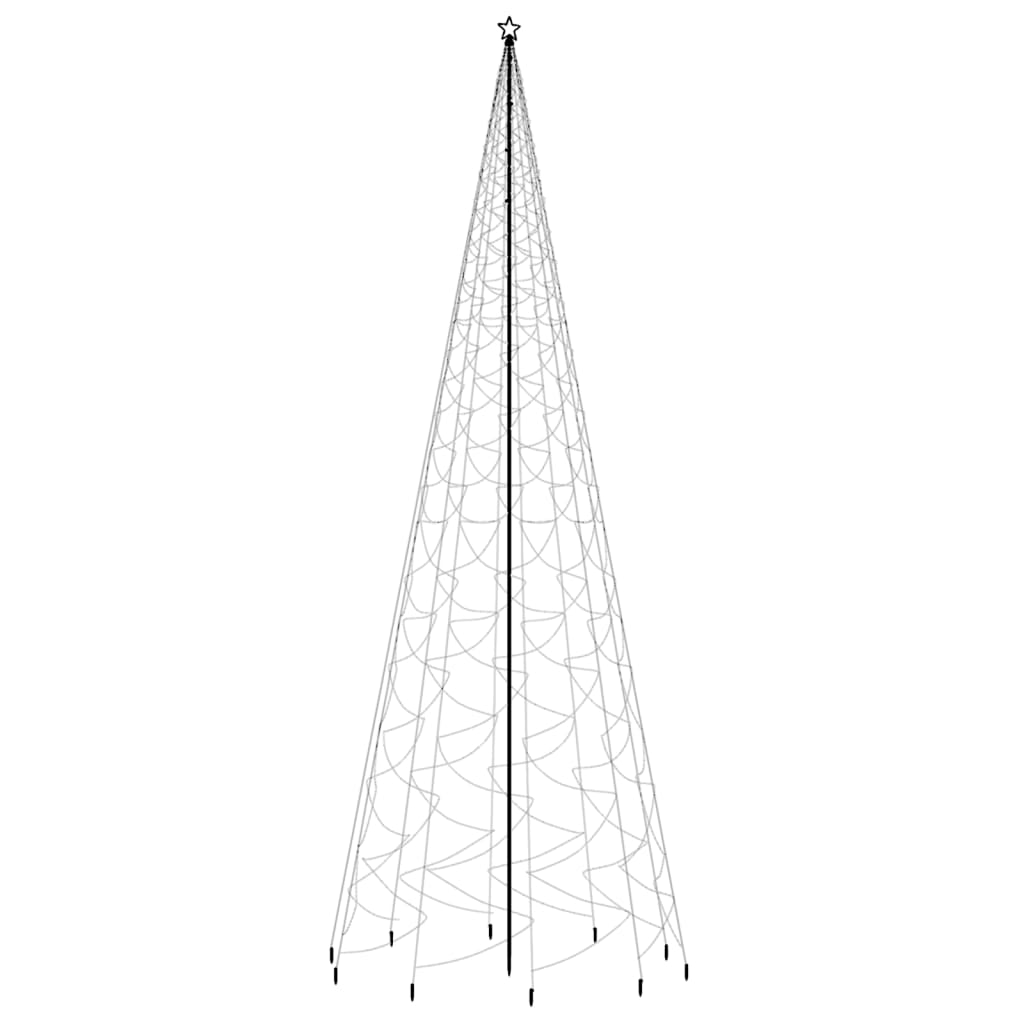 vidaXL Christmas Tree with Spike Cold White 3000 LEDs 800 cm