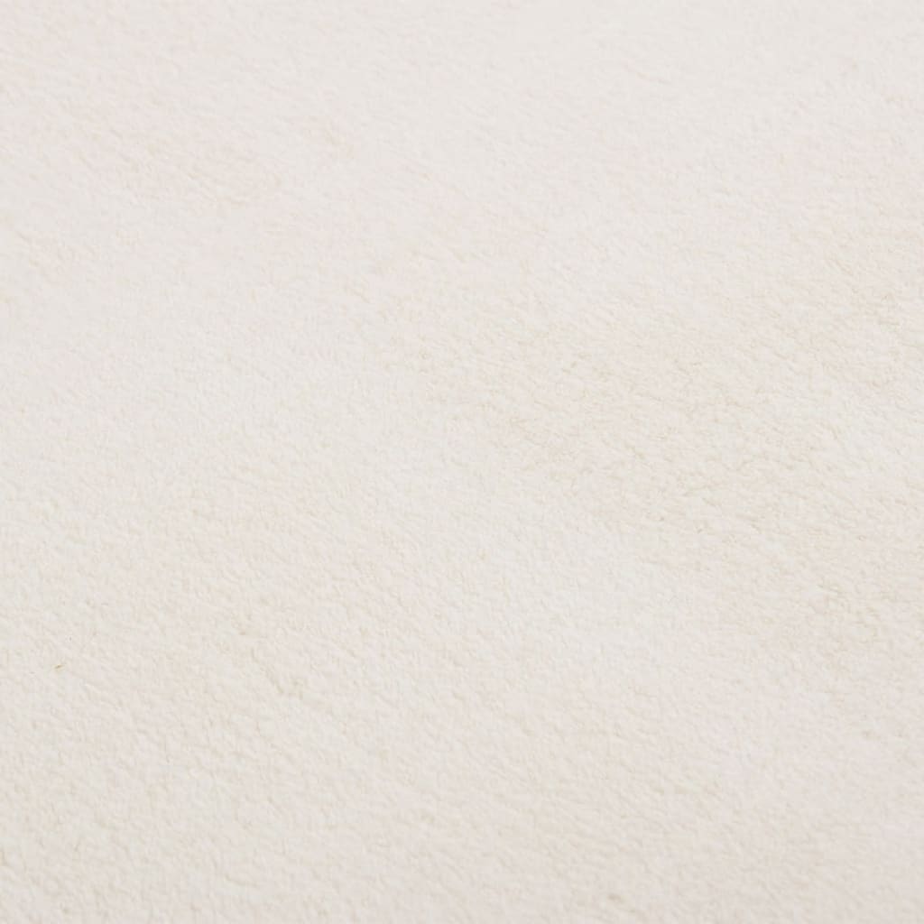 vidaXL Shaggy Rug Cream White 120x183 cm Polyester