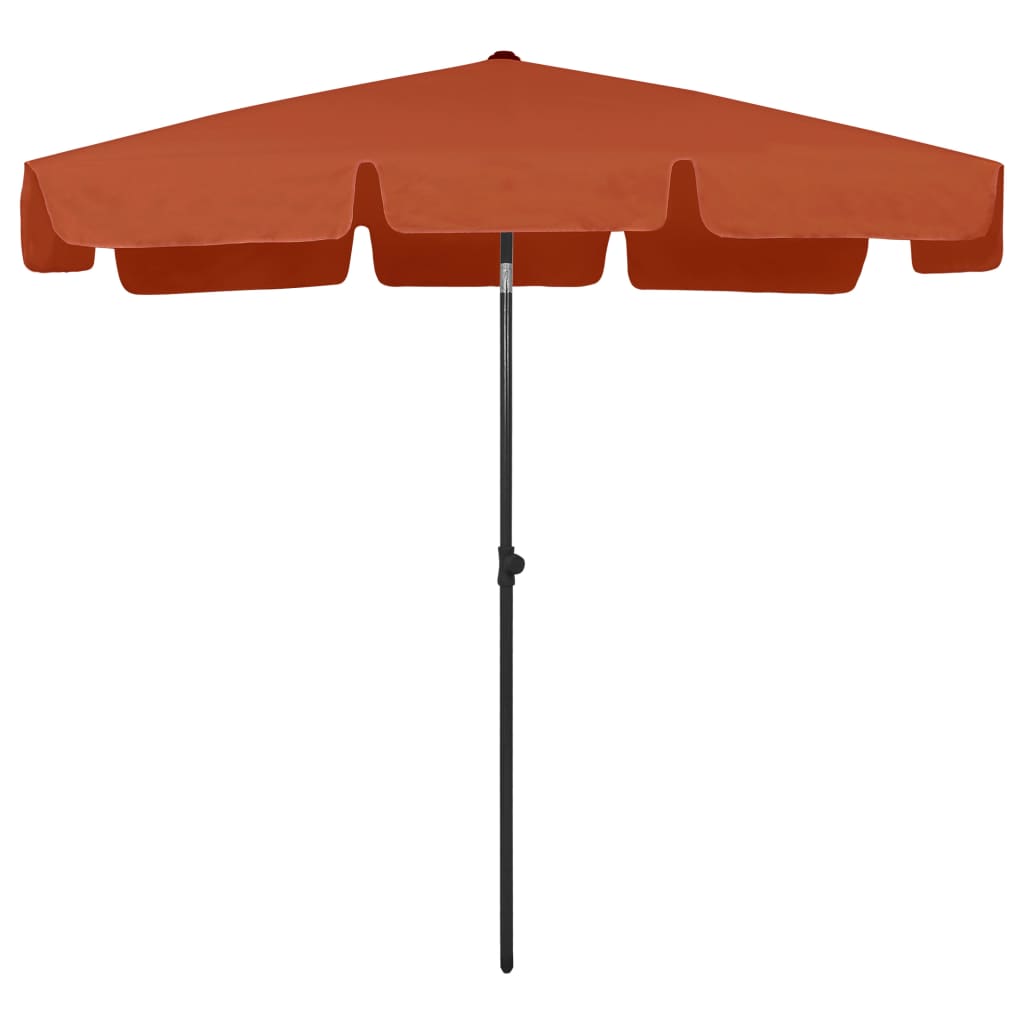 vidaXL Beach Parasol Terracotta 200x125 cm